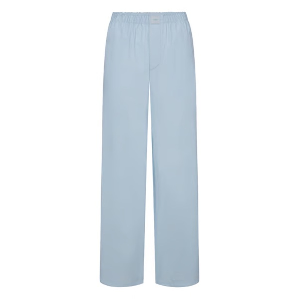 SKIMS Cotton Poplin Sleep Pants in Glacier